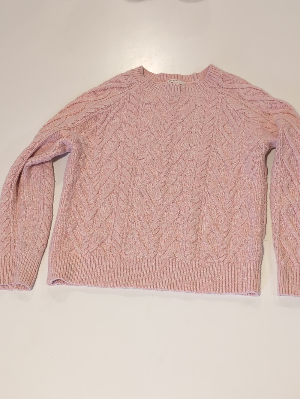 Crewcuts Light Pink Cable Knit Sweater